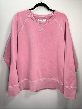 Birdwell Beach Britches Logo Embroidered Cotton Jersey Sweatshirt, Pink, XXL